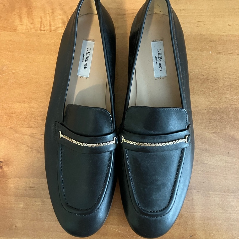 NEW LK Bennett Black Leather Loafers